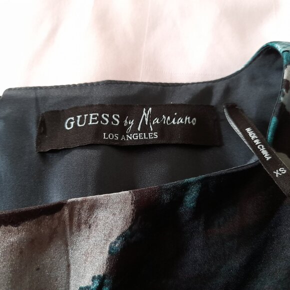Guess by Marciano Silk Dress Bodycon Clubwear Size XS Mini Long Sleeve - Picture 13 of 15